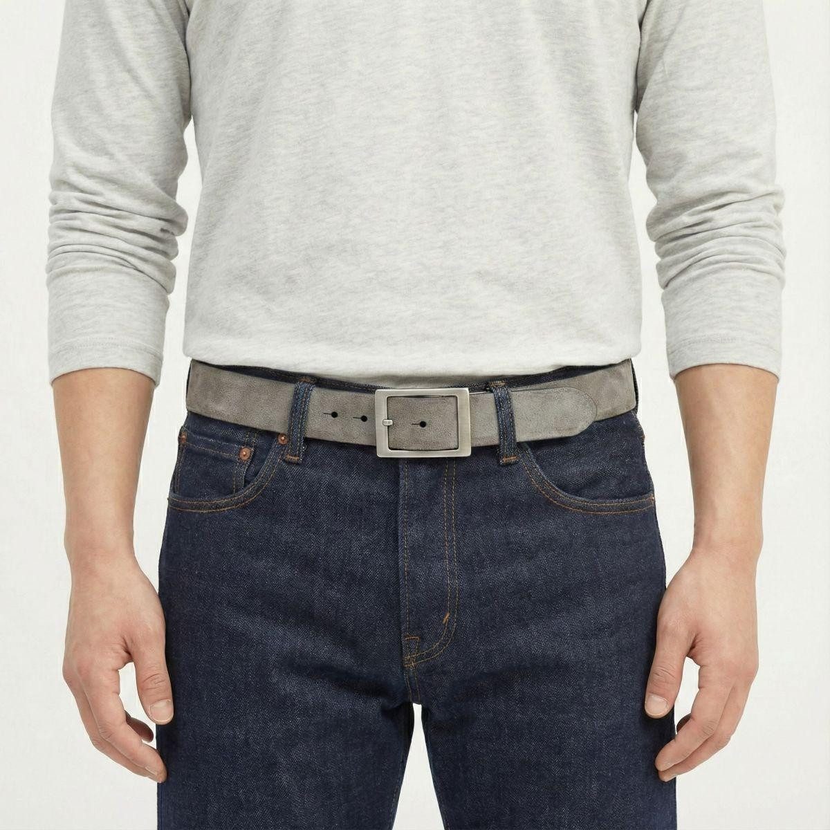 BELTINGER Ledergürtel Herren-Gürtel aus weichem Vollrindleder mit Doppel-Schnalle Vintage-Lo (1-St)