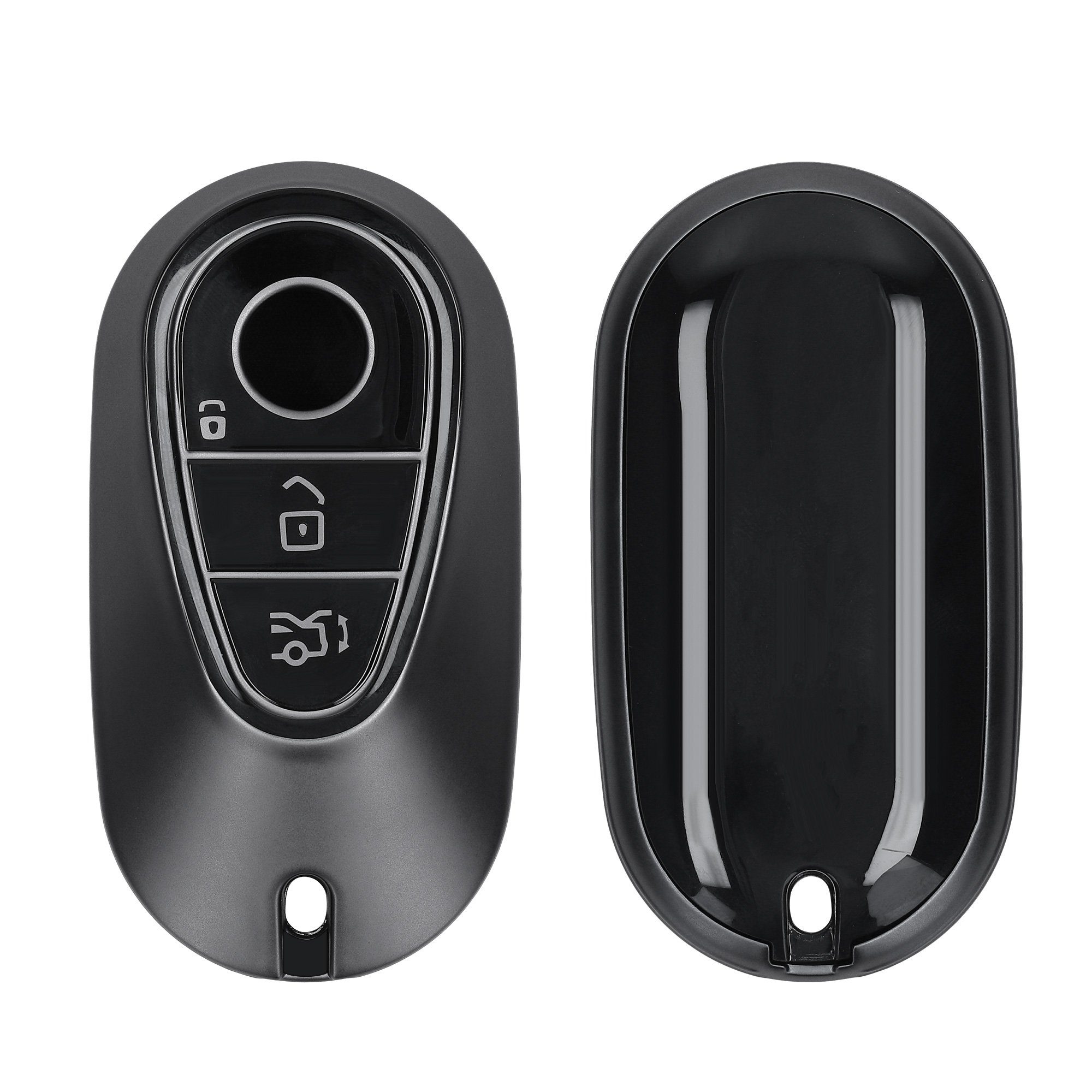 kwmobile Schlüsseltasche Autoschlüssel Hülle für Mercedes Benz,  Schlüsselhülle Silikon Case Schlüssel Cover, KOMPATIBEL MIT: passend für  Mercedes Benz 3-Tasten Smart Autoschlüssel