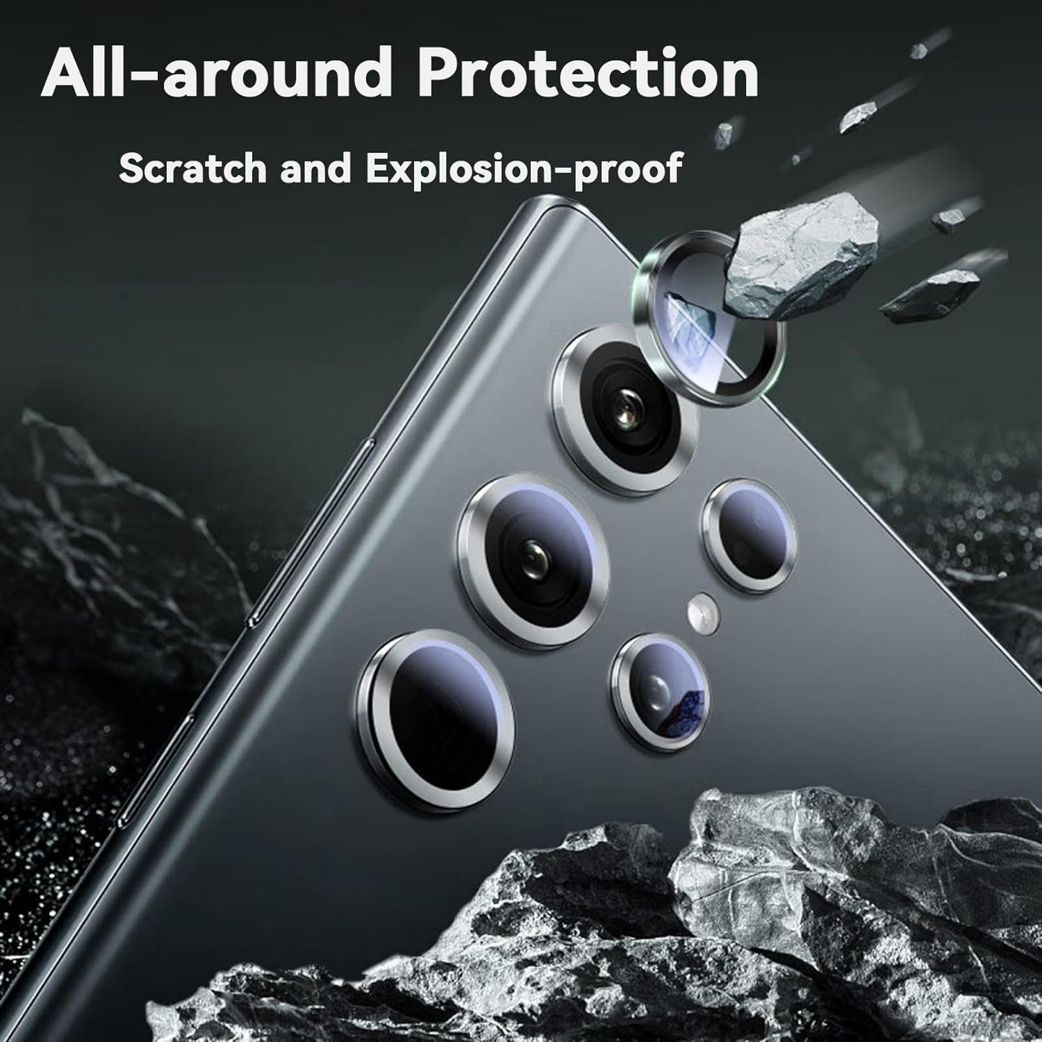 MSM Kameraschutzglas 5X Linsenglas für Samsung Galaxy S24 Ultra Schutz Panzerfolie Titan – Bild 5 von 5