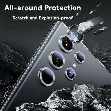 MSM 5X Linsenglas für Samsung Galaxy S24 Ultra Schutz Panzerfolie Titan, Kameraschutzglas