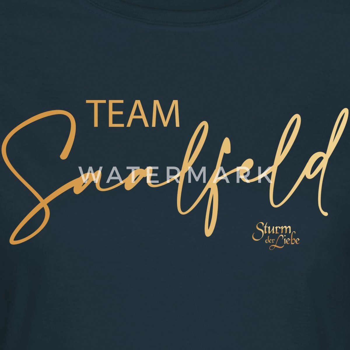 Spreadshirt T-Shirt Sturm Der Liebe Team Saalfeld Hand Lettering Frauen T-Shirt (1-tlg)