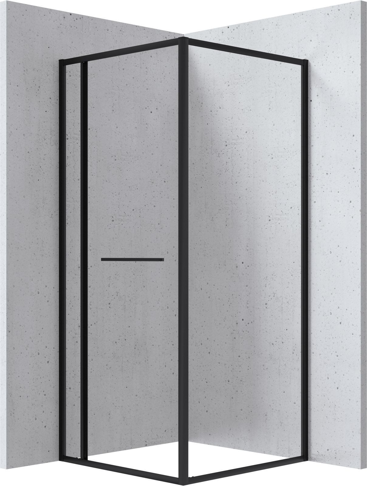 Deante Komplettdusche Quadratische Duschkabine 80x80 cm in Schwarz, BxT: 80x80 cm