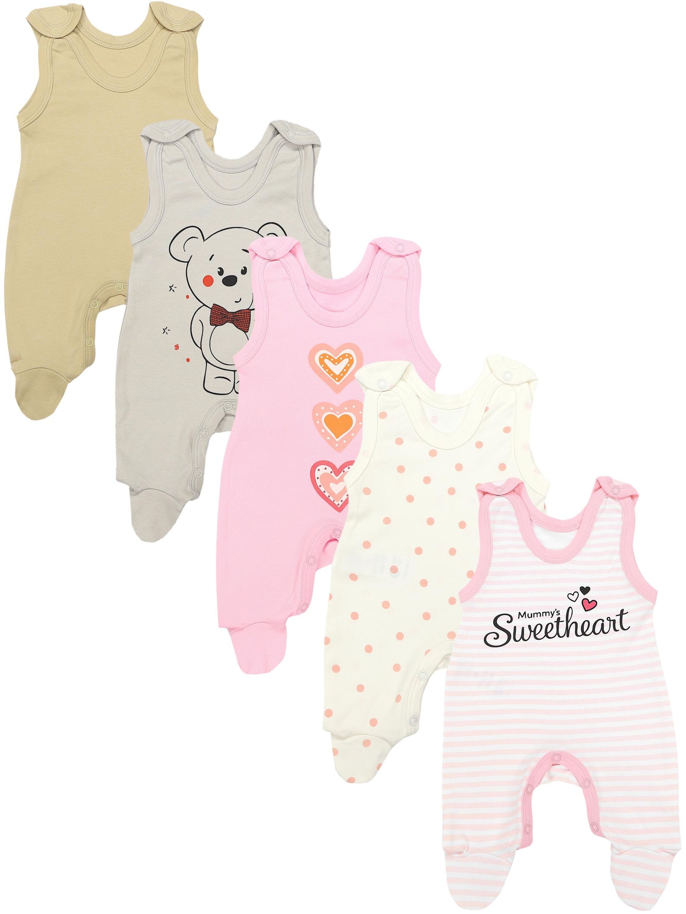 TupTam Strampler TupTam Unisex Baby Strampler mit Aufdruck 5er Set