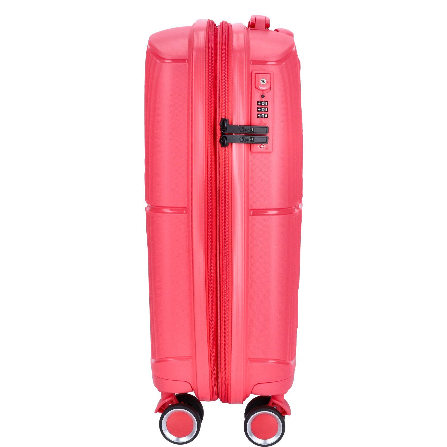 TheTrueC Koffer TheTrueC 4-Rad Trolley 55cm Valencia coral red, 4 Rollen Rollen – Bild 3 von 5