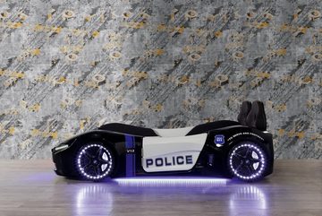 Kapa Möbel Schlafzimmer-Set Autobett Kinderzimmer Police mit Sirene 6-teilig