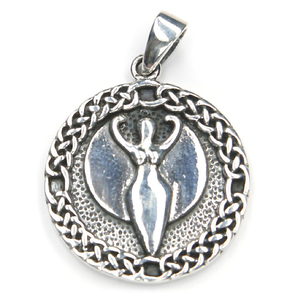 NKlaus Kettenanhänger 2,5cm Keltisches Engel Talisman Silber 925 Ketten, 925 Sterling Silber Silberschmuck für Damen