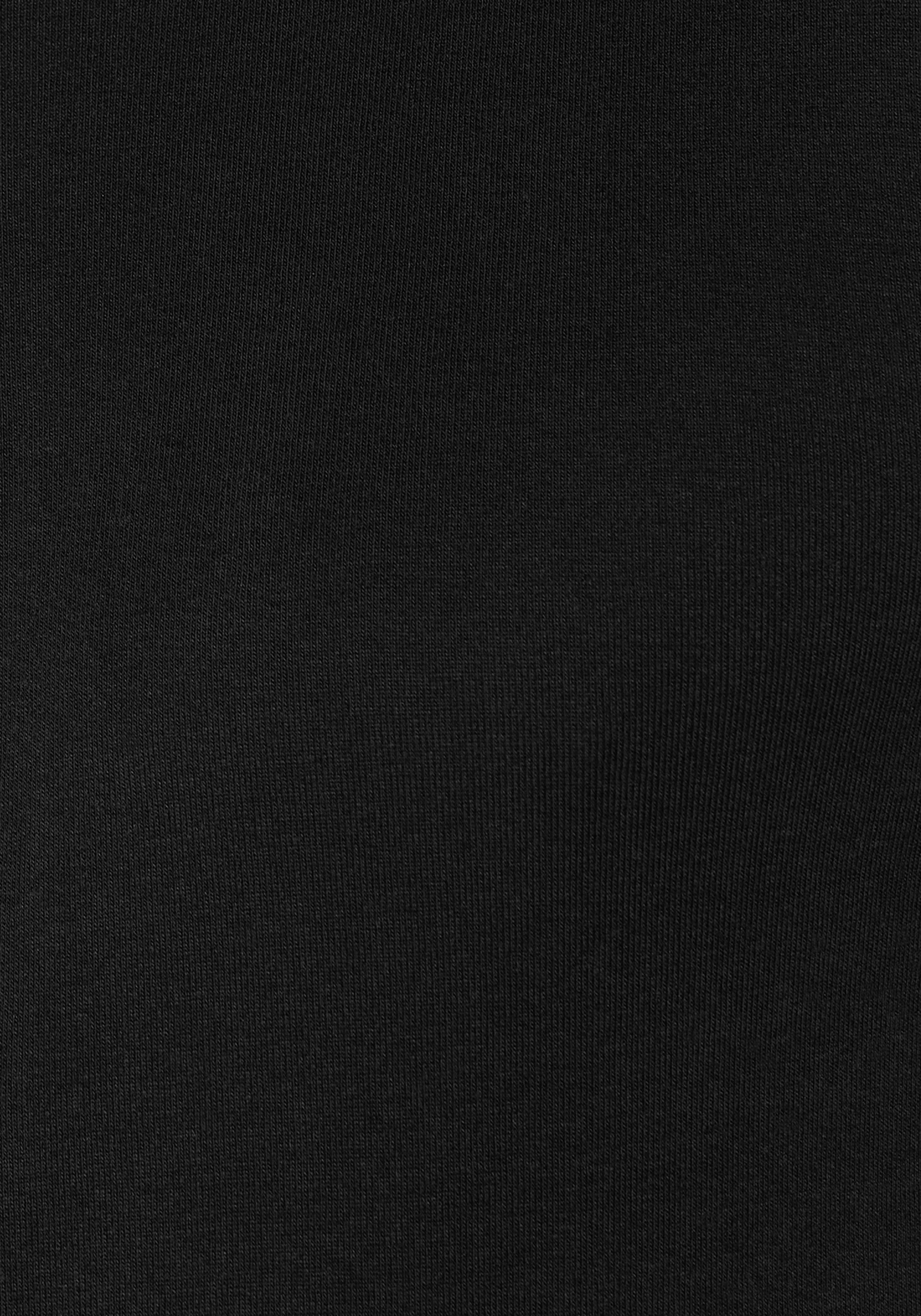H.I.S Knopfleiste Langarmshirt mit aufwendiger schwarz