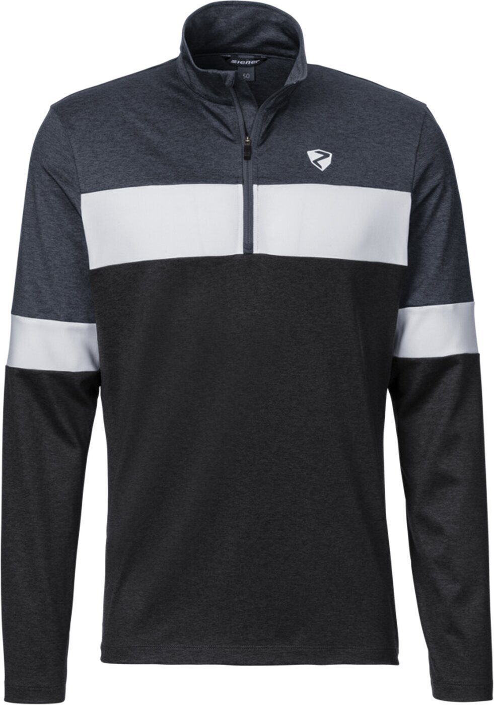 Ziener Langarmshirt POLNI man (underlayer) BLACK.OMBRE