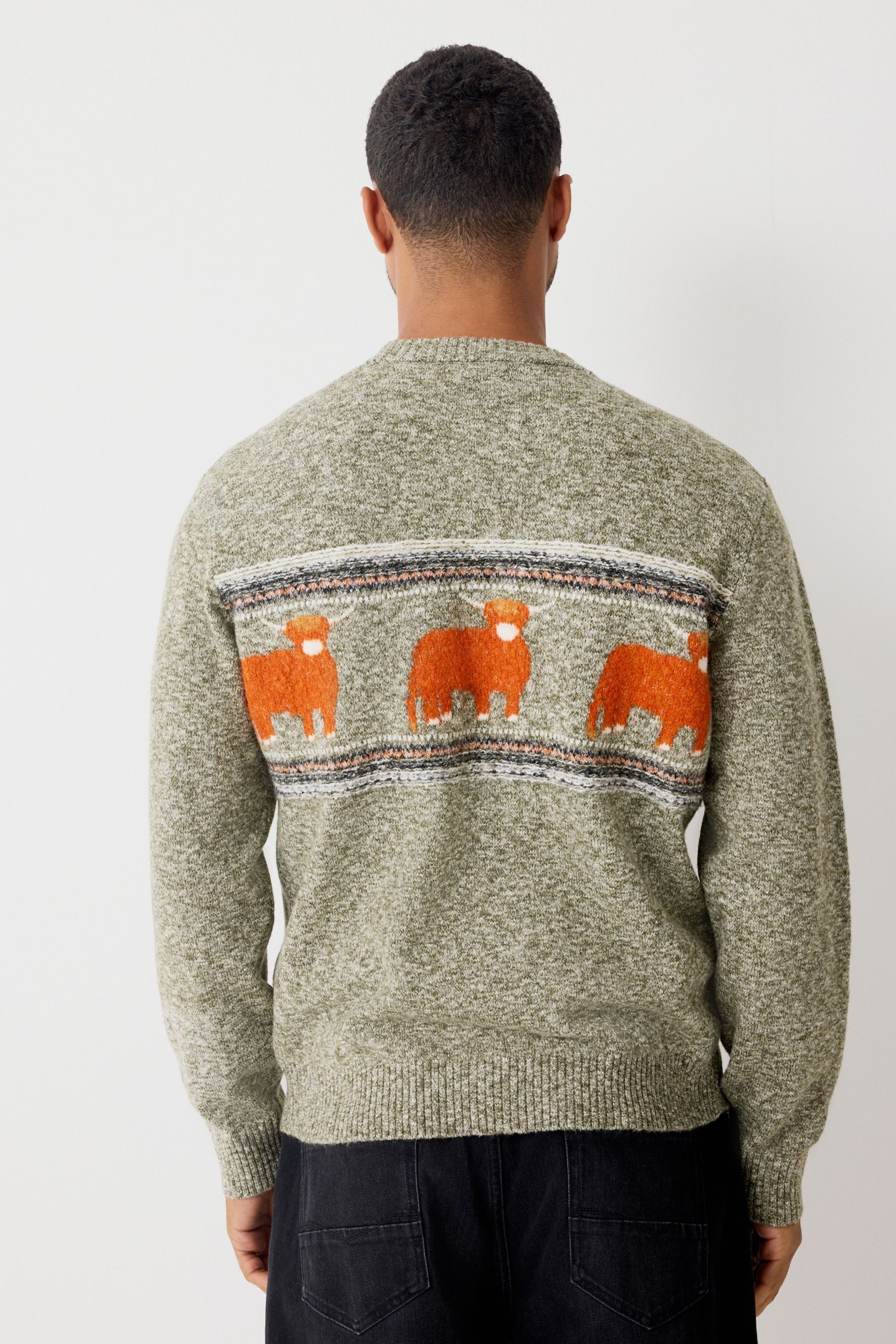 Next Strickpullover Pullover, Familienkollektion, Hochlandrind Hamish (1-tlg)