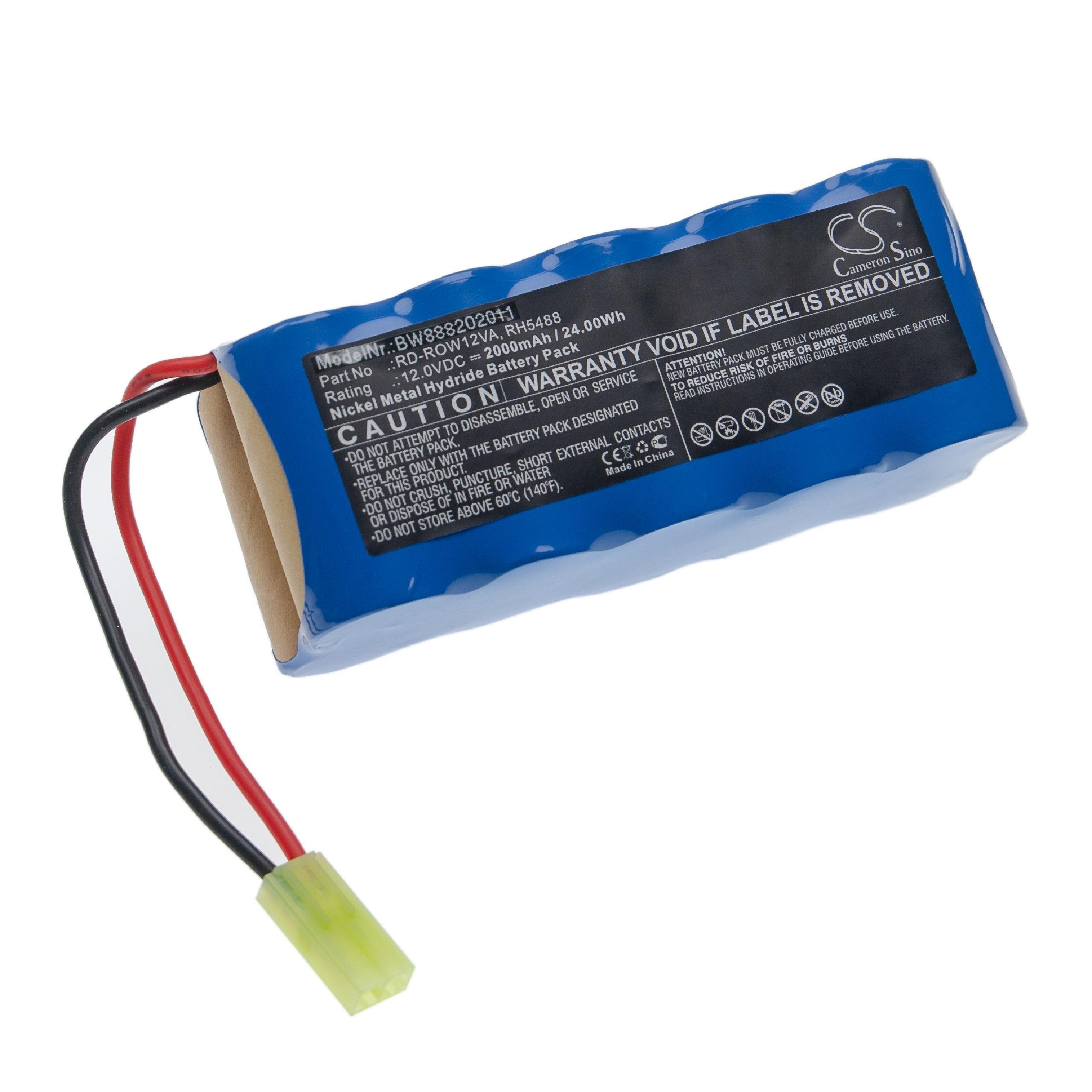 vhbw passend für Rowenta RH8460WH / A 9-0, RH846301, RH846501/9A0, Staubsauger-Akku 2000 mAh