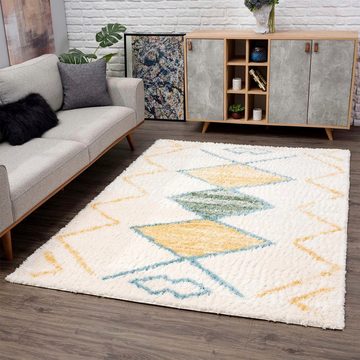 Hochflor-Teppich Pulpy 557, Carpet City, rechteckig, Höhe: 30 mm, besonders weich, Ethno Look, ideal für Wohnzimmer & Schlafzimmer