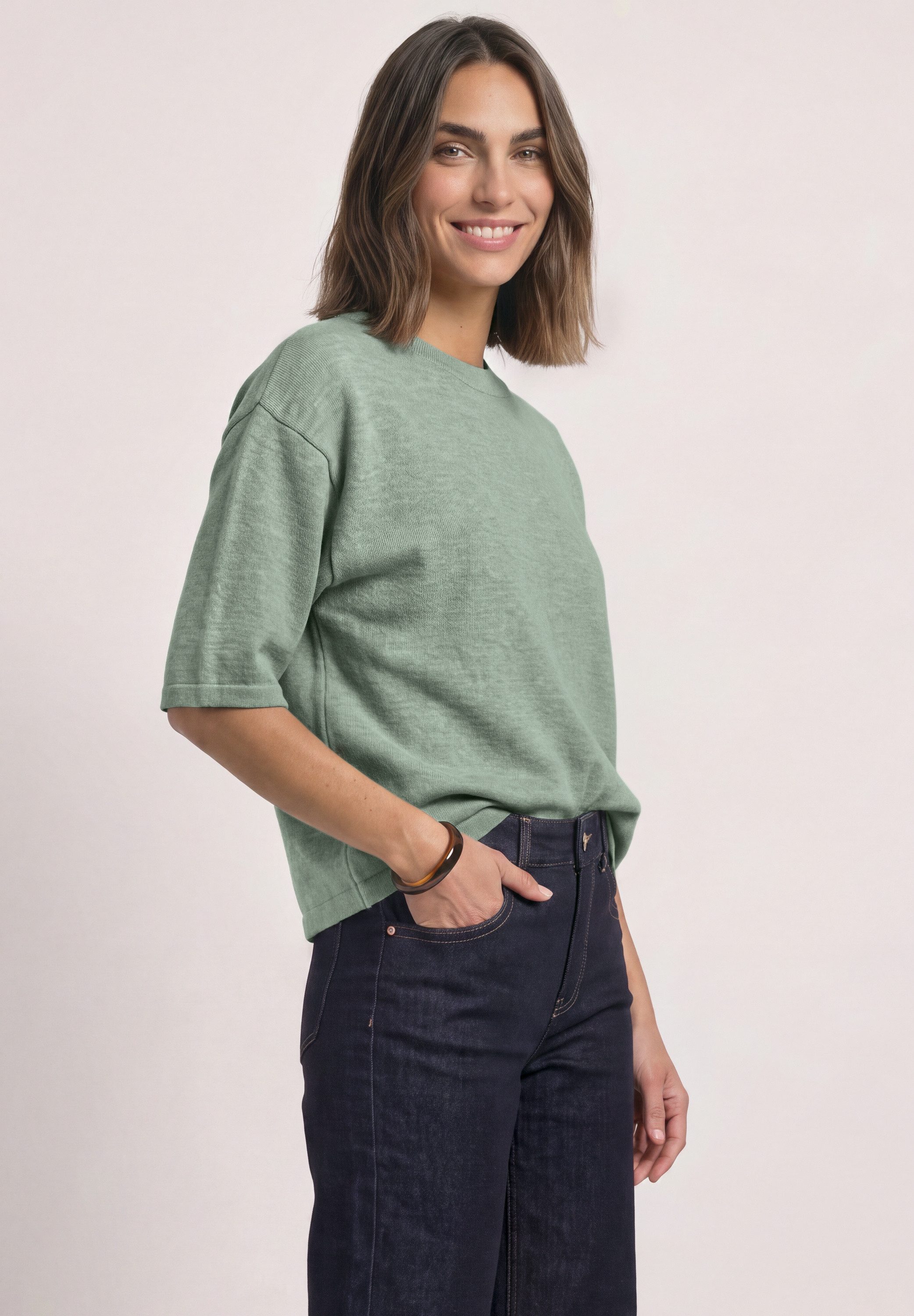 STREET ONE 3/4 Arm-Pullover mit 3/4 Ärmeln