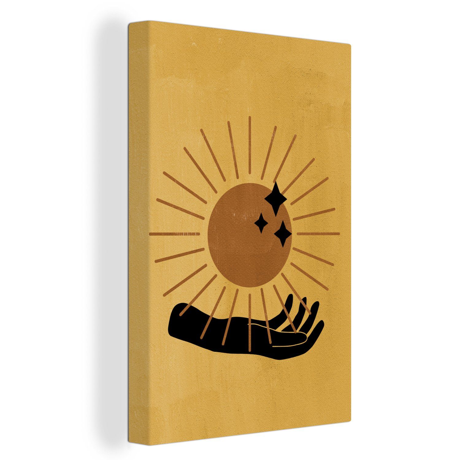 OneMillionCanvasses® Leinwandbild Sonne - Hand - günstig online kaufen