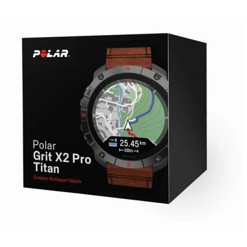Polar Grit X2 Pro Titan Braun, Smartwatch, Outdoor, GPS Smartwatch (1,39 Zoll, Android / iOs), Fitness Tracker, GPS, Herzfrequenzmessung