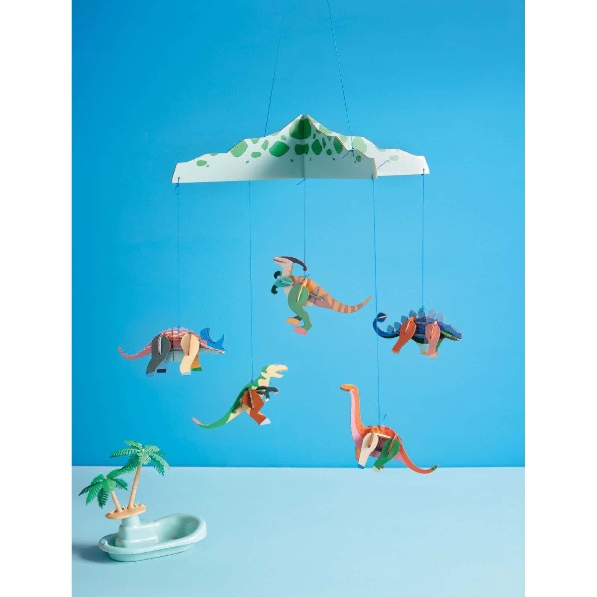 studio ROOF Kreativset 3D Mobile aus Karton zum Zusammenstecken, nachhaltige Kinderzimmerdeko