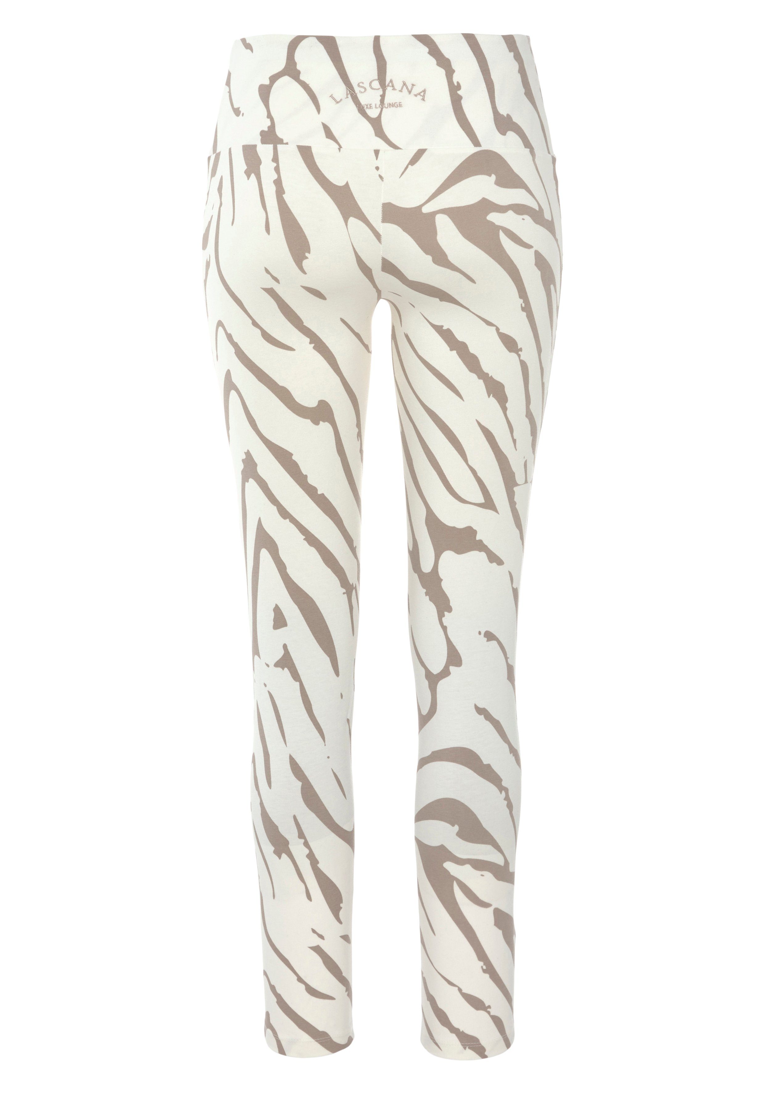 LASCANA Leggings mit Zebramuster und breitem Bund, Loungewear – Bild 5 von 5