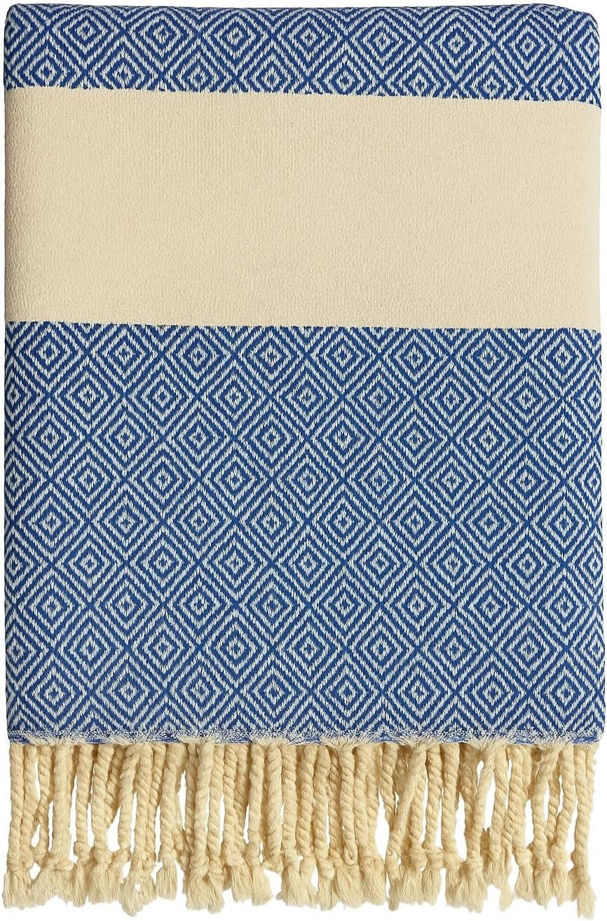 livessa Strandtuch Strandtuch - Saunatuch - Turkish Hamamtuch - Baumwolle Handtücher, Baumwolle, Größe 90x180 cm - 100% Baumwolle