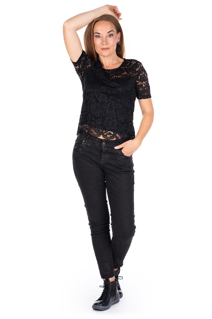 Hangowear Trachtenshirt Trachtenshirt Damen - BONITA - schwarz
