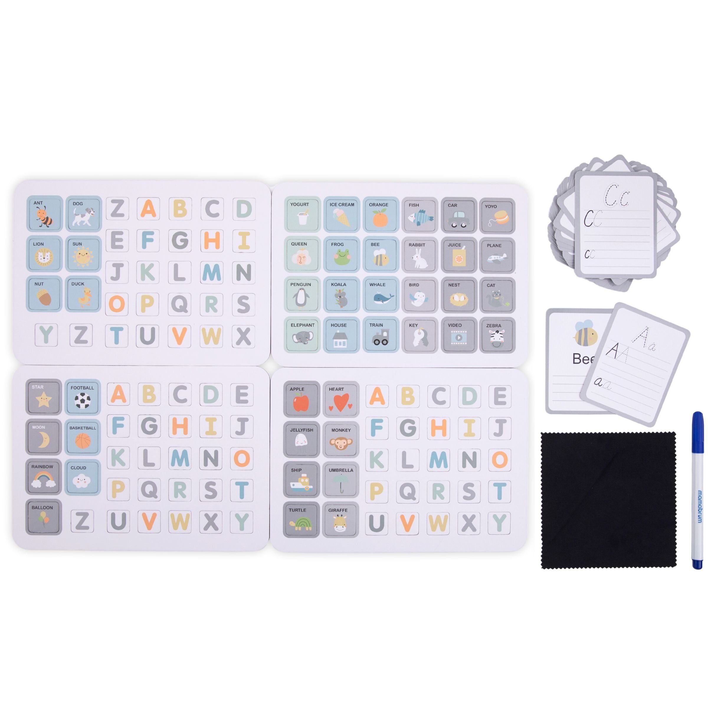 Mamabrum - Stichsäge lernen, Alphabet Puzzle-Sortierschale schreiben Buchstaben Magnetische -