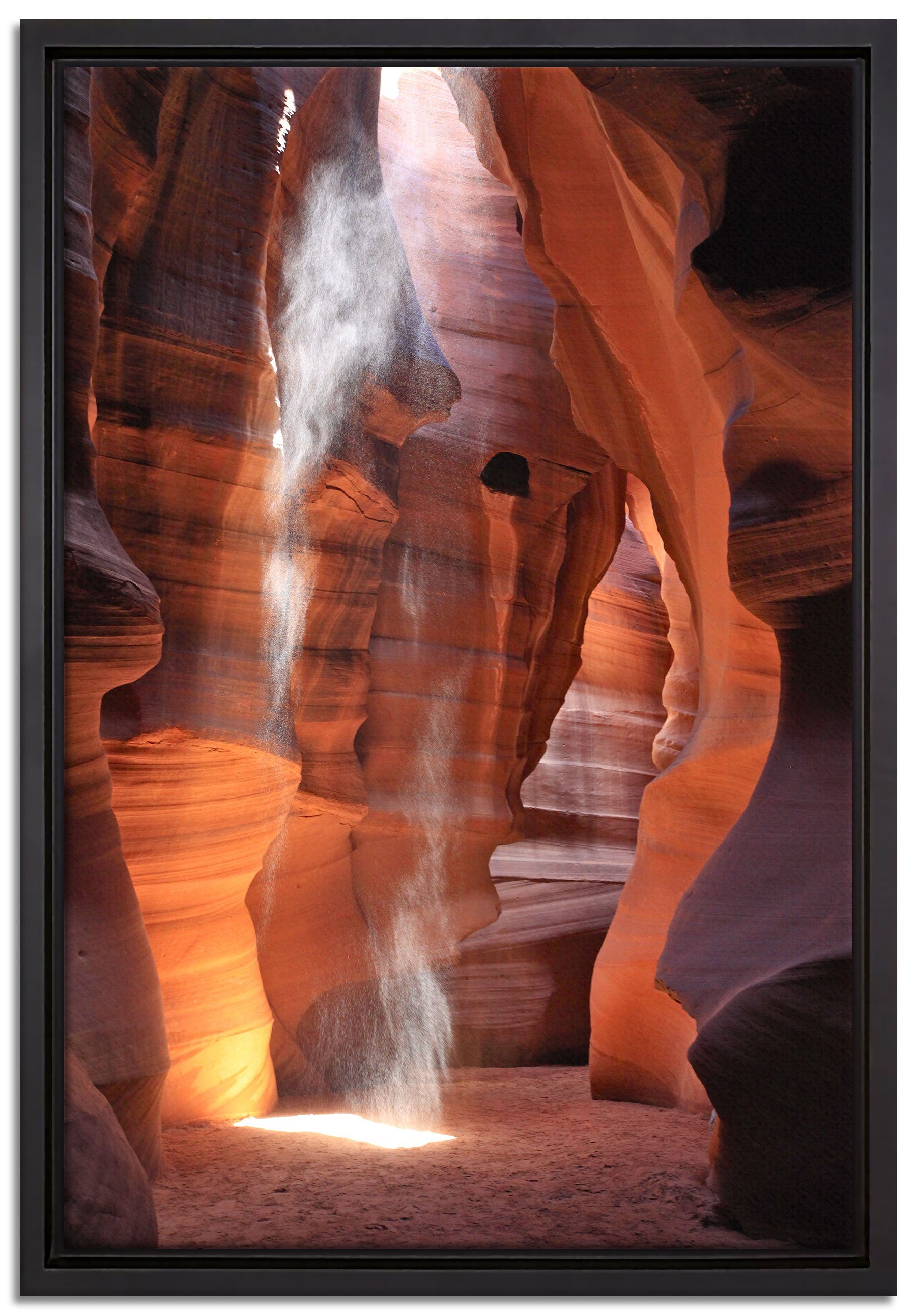 Pixxprint Leinwandbild Sand Antelope Canyon, Wanddekoration (1 St), Leinwandbild fertig bespannt, in einem Schattenfugen-Bilderrahmen gefasst, inkl. Zackenaufhänger | Leinwandbilder