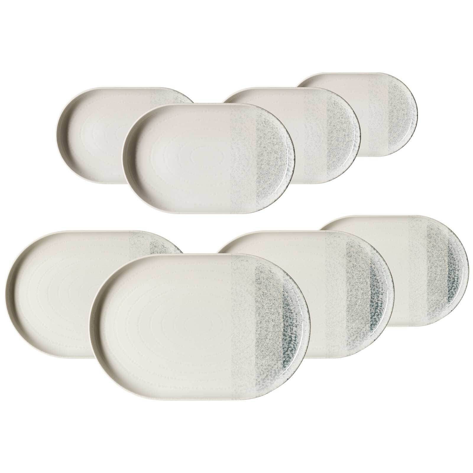 Ritzenhoff & Breker Servierplatte Trio Servierplatten 8er Set, Steinzeug, (8-tlg)