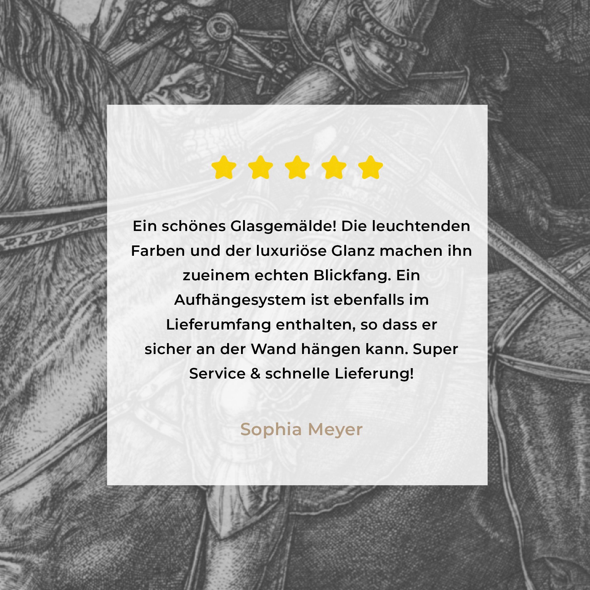 Acrylglasbild (1 Wandbild Glasbilder Foto - - Dürer, Albrecht Glas Wanddekoration auf St), Ritter, Glas Bilder - MuchoWow auf - Tod und Teufel