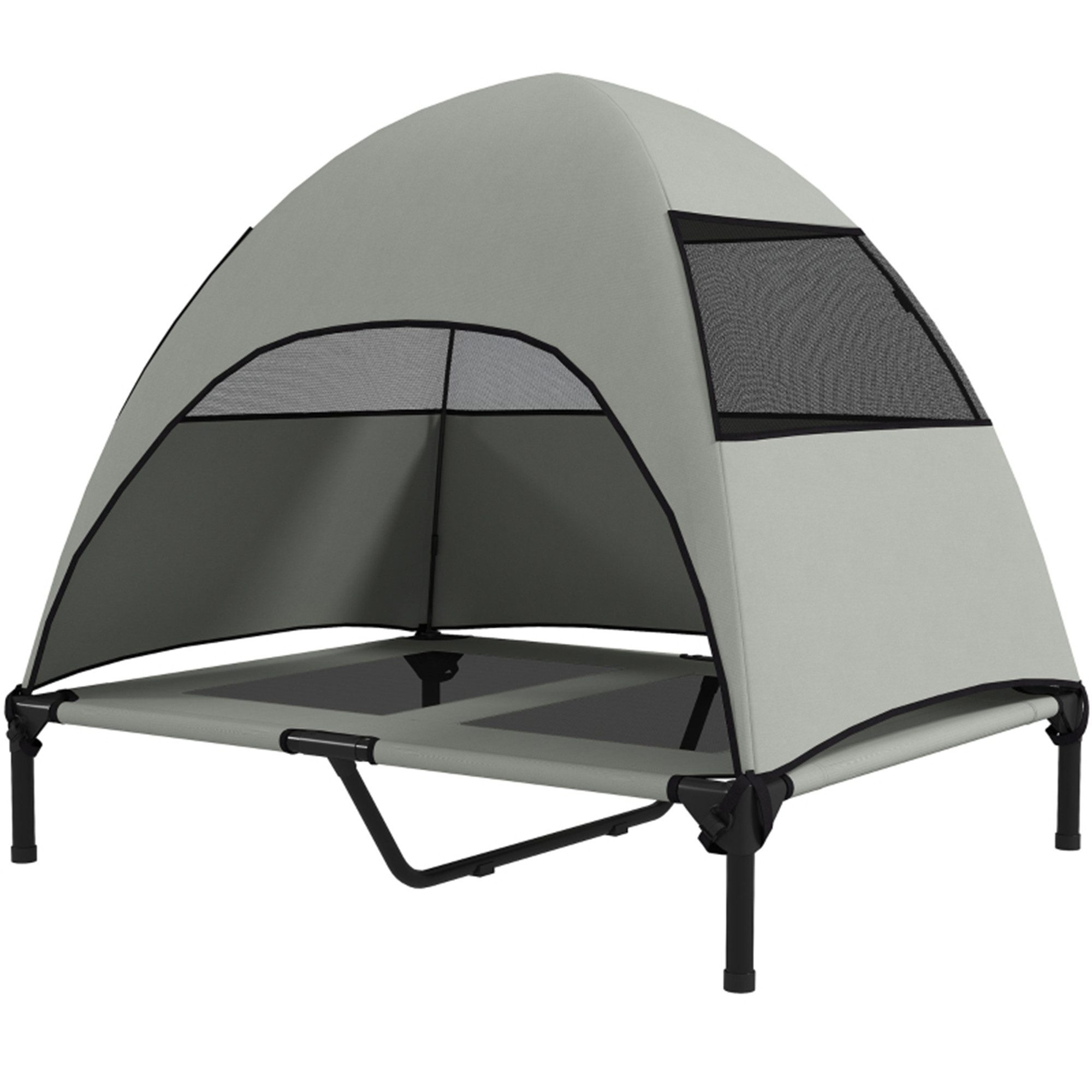 Hundebett Hundeliege Outdoor mit Dach, Erhöhtes Hundebett für Große Hunde