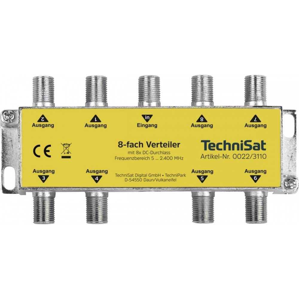 SAT-Verteiler Technisat 8-Wege Verteiler für SAT-Anlagen.