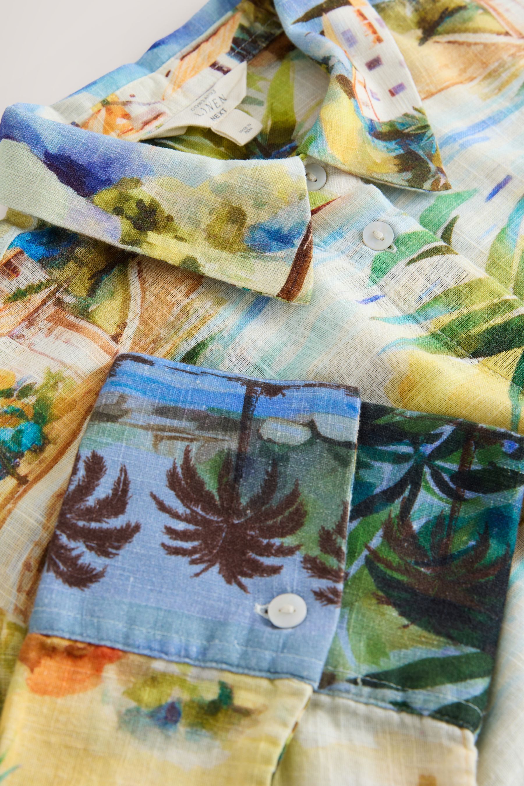 Next Langarmhemd Relaxed Fit Langarm-Hemd mit Leinen (1-tlg) günstig online kaufen