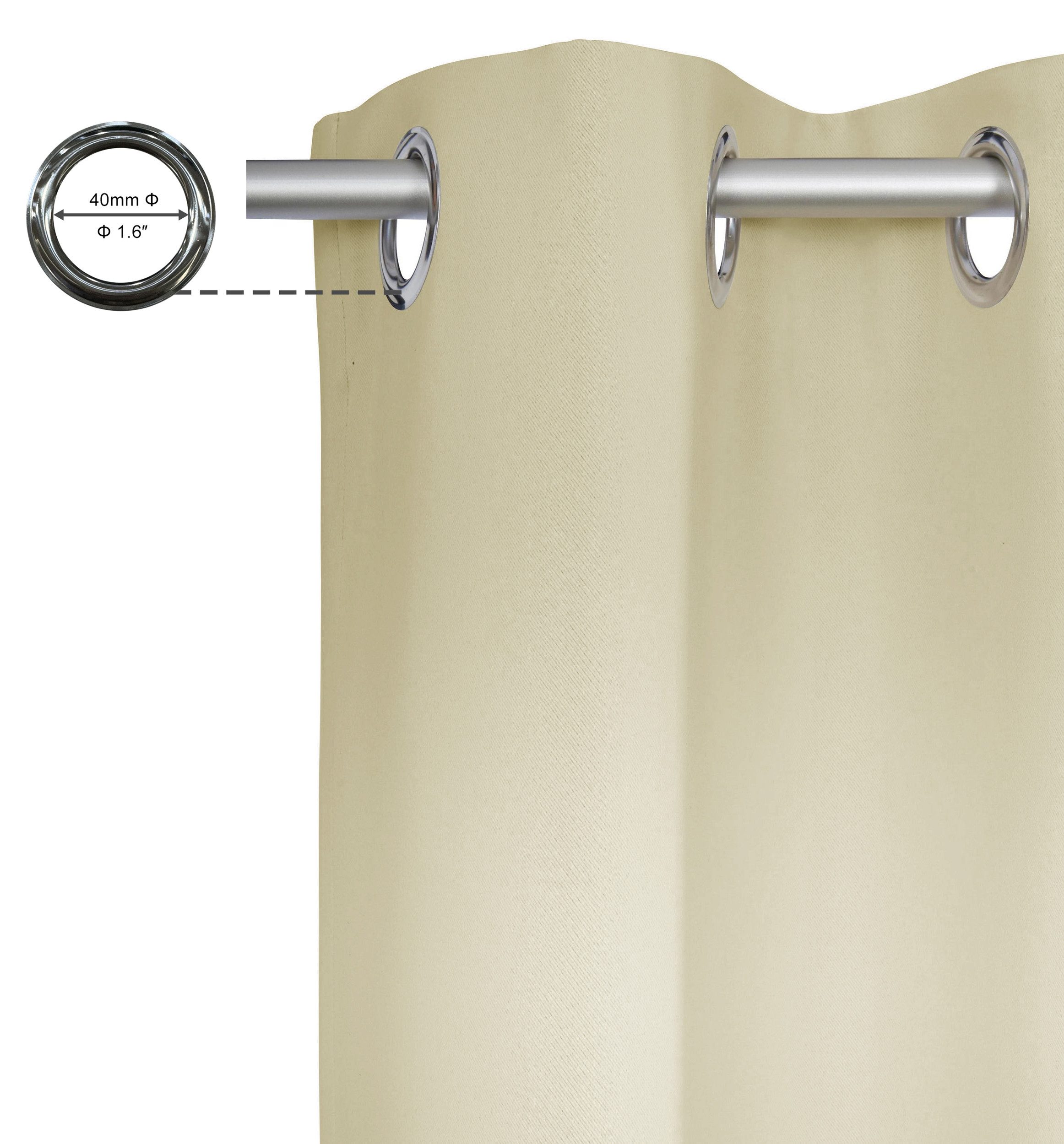 OTTO home Vorhang SOLA (1 St), Ösen, verdunkelnd, Polyester, blickdicht, Ösen-Aufhängung, wärmeabweisend, 1er oder 2er Set