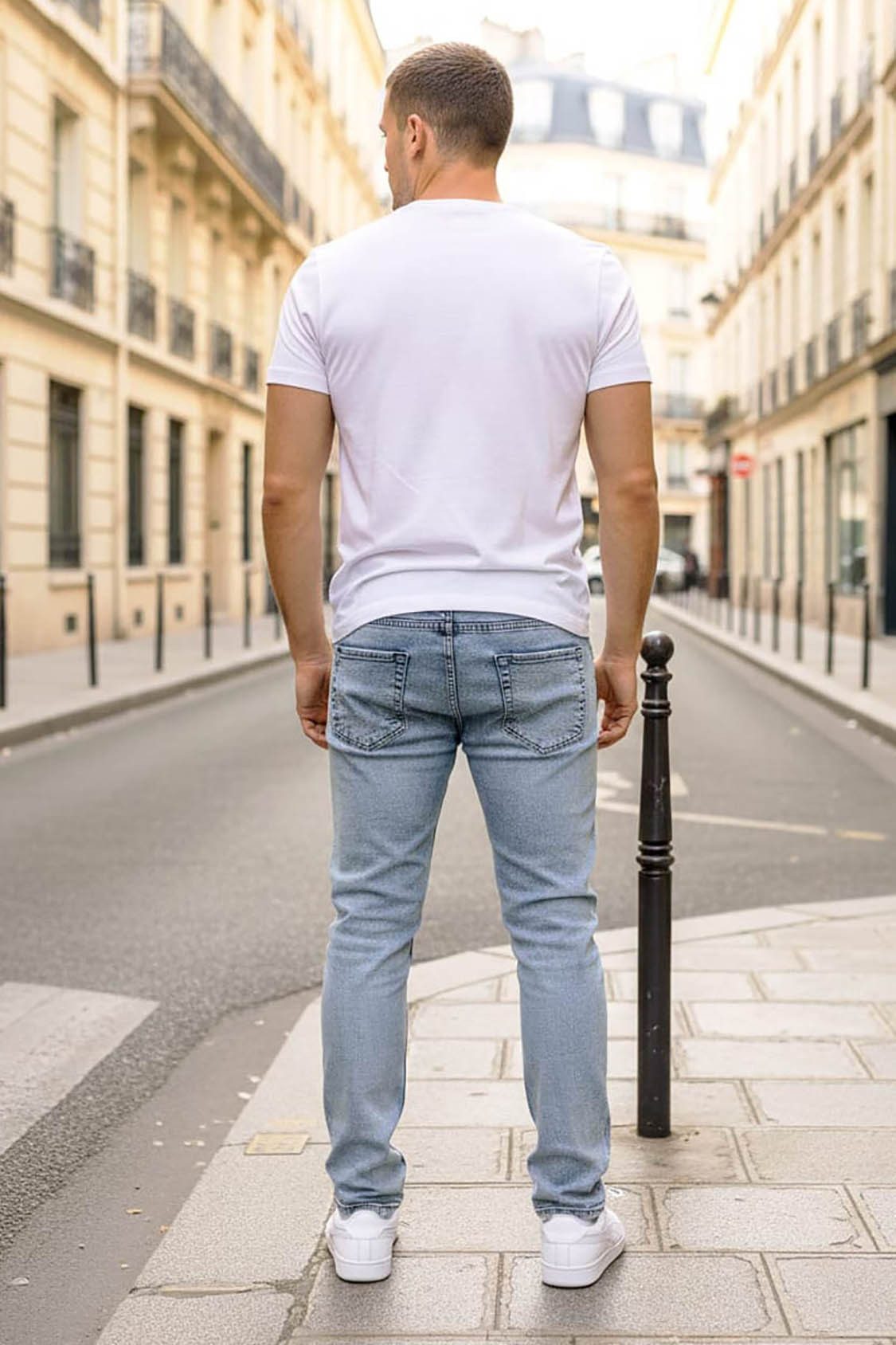 Reslad Stretch-Jeans Reslad Jeans Herren Regular Fit Hose Jeanshose RS-2125 5-Pocket Straight-fit Herren Hose – Bild 3 von 5