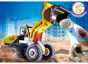 Playmobil® Spielwelt »City Action Radlader Baustelle 70445«, Schauffel-Bagger Bau-Fahrzeug Stadt Spielzeug-Figur