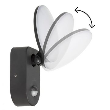 Maclean LED Wandleuchte MCE367, LED-Wandlampe mit PIR-Bewegungssensor 15W