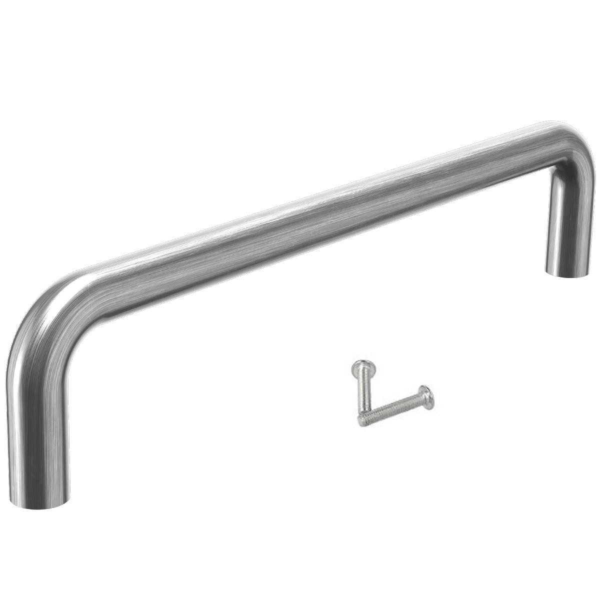 MS Beschläge Möbelgriff Schubladengriff Ø8mm – Edelstahl matt Schrankgriff, Küchengriff Bügelgriff 96mm Lochabstand von MS Beschläge