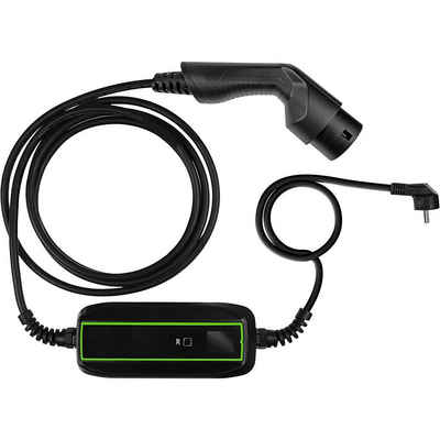 Green Cell GC EV16 3,6kW Schutzkontakt Ladestecker Elektroauto-Ladegerät (Ladegerät mit Ladekabel, Schutzkontakt auf Typ 2, LCD Bildschirm)
