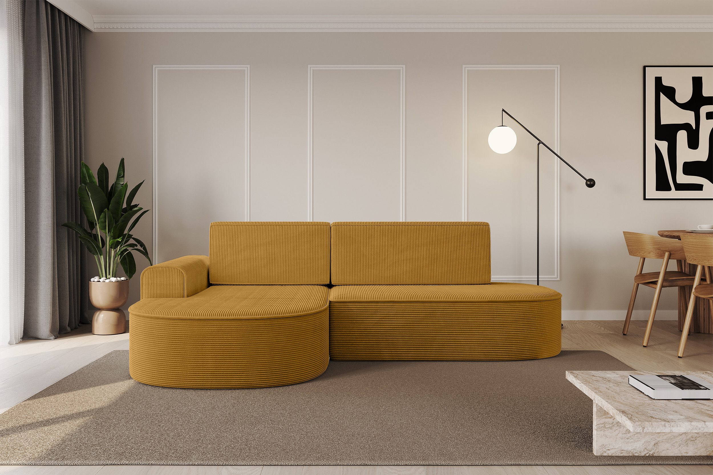 ALTDECOR Ecksofa MARI-L1-S, Couch mit Schlaffunktion, Wohnzimmer - Ecksofa, Corner Sofa Bett Eckcouch Couch L-Form Schlafcouch Ausziehbar