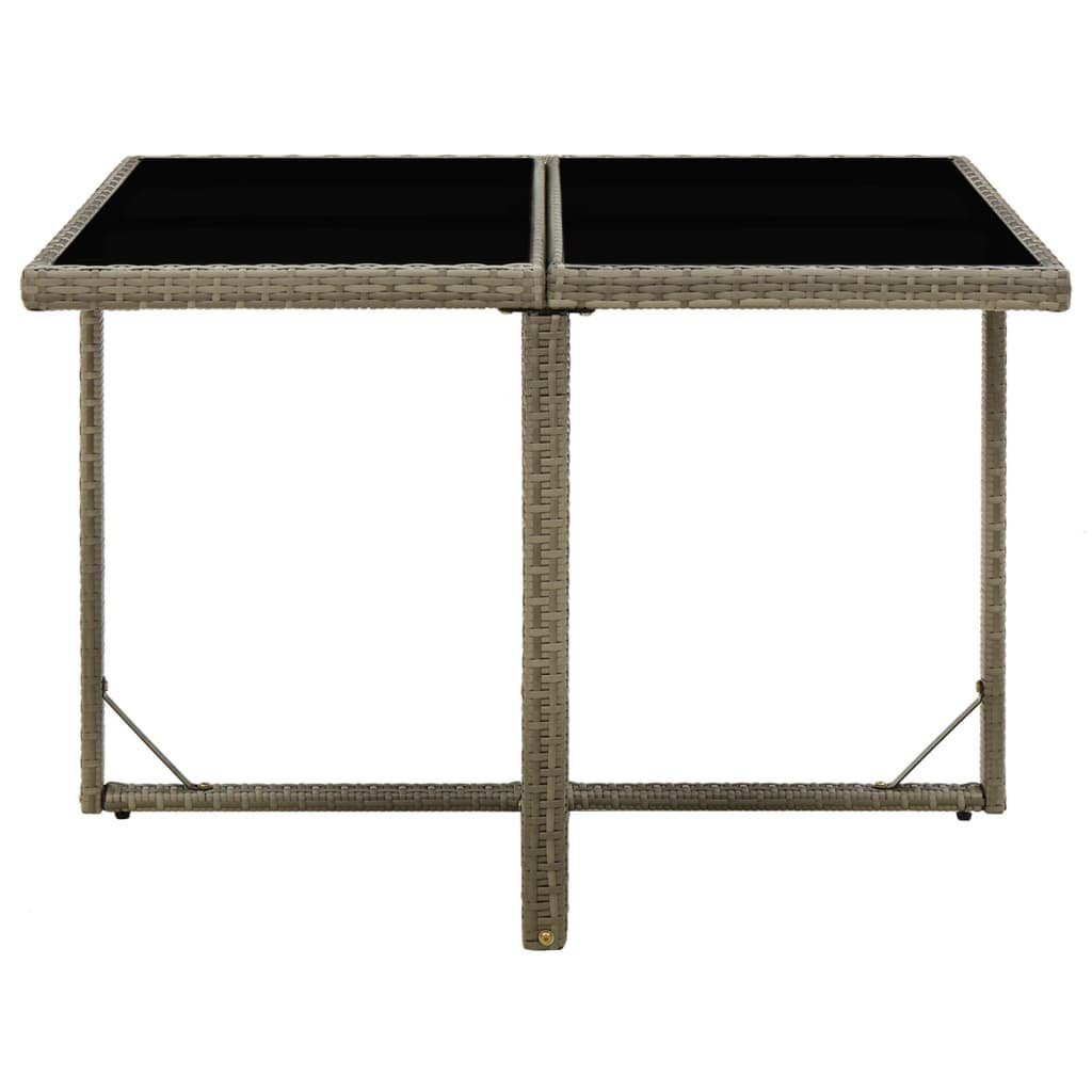 vidaXL Gartentisch Gartentisch Grau 109x107x74 cm günstig online kaufen
