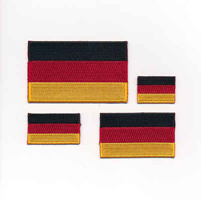 hegibaer Aufnäher 4 Deutschland Flaggen Berlin Patch Aufnäher Aufbügler Set 1243, (4-tlg., 4 Teilig), Patches zum aufnähen oder aufbügeln