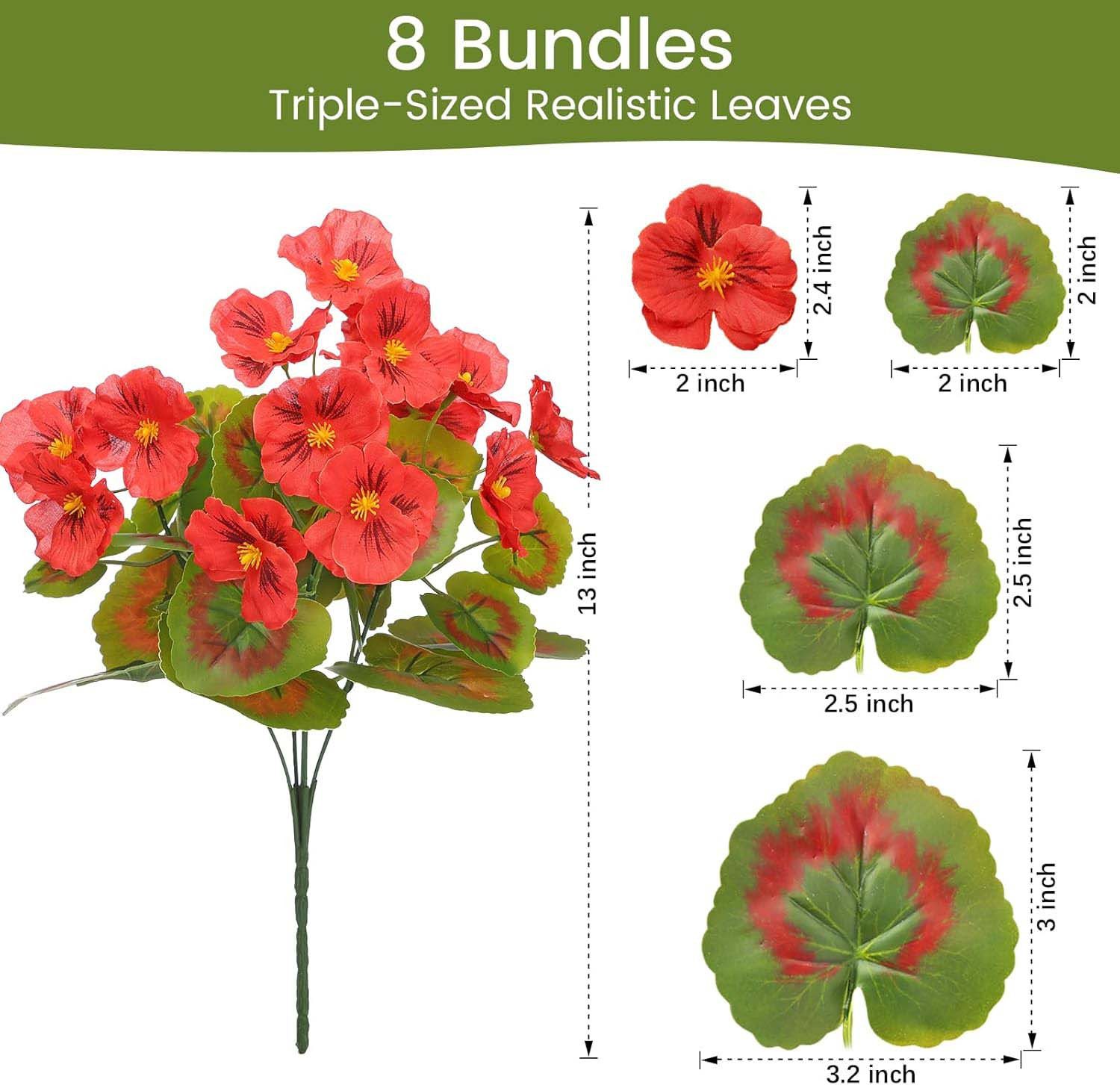 Kunstblumenstrauß 4 Bündel Künstliche Blumen Geranie günstig online kaufen