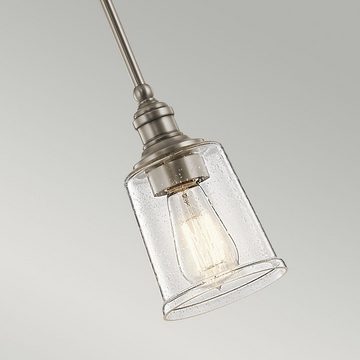 Licht-Erlebnisse Deckenleuchte LIODA, ohne Leuchtmittel, Deckenlampe Zinn E27 Glas Metall Jugendstil