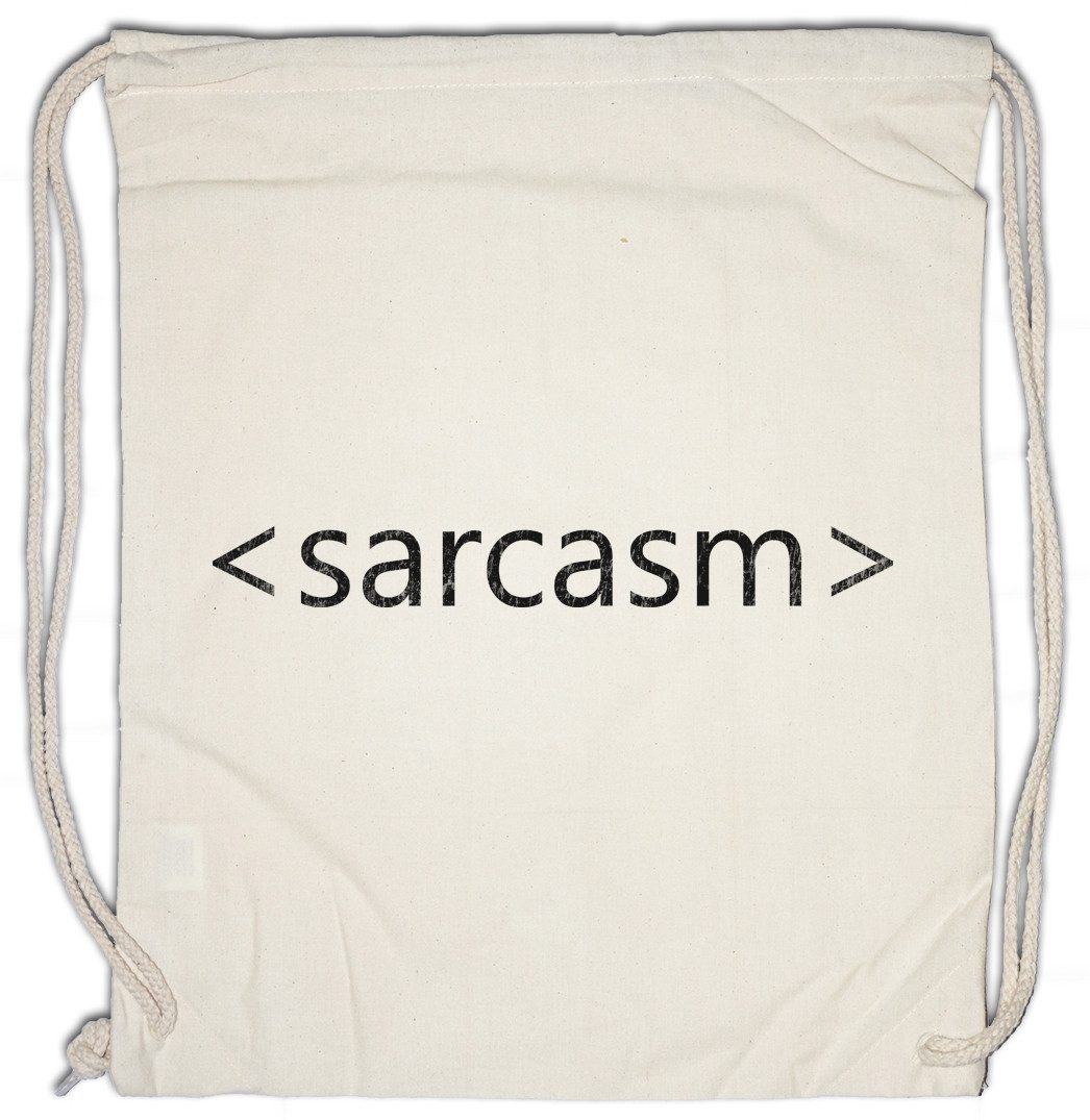 Turnbeutel Sarcasm Tag Turnbeutel Sarkasmus Sarkastisch Misanthrop Comedy Nerd