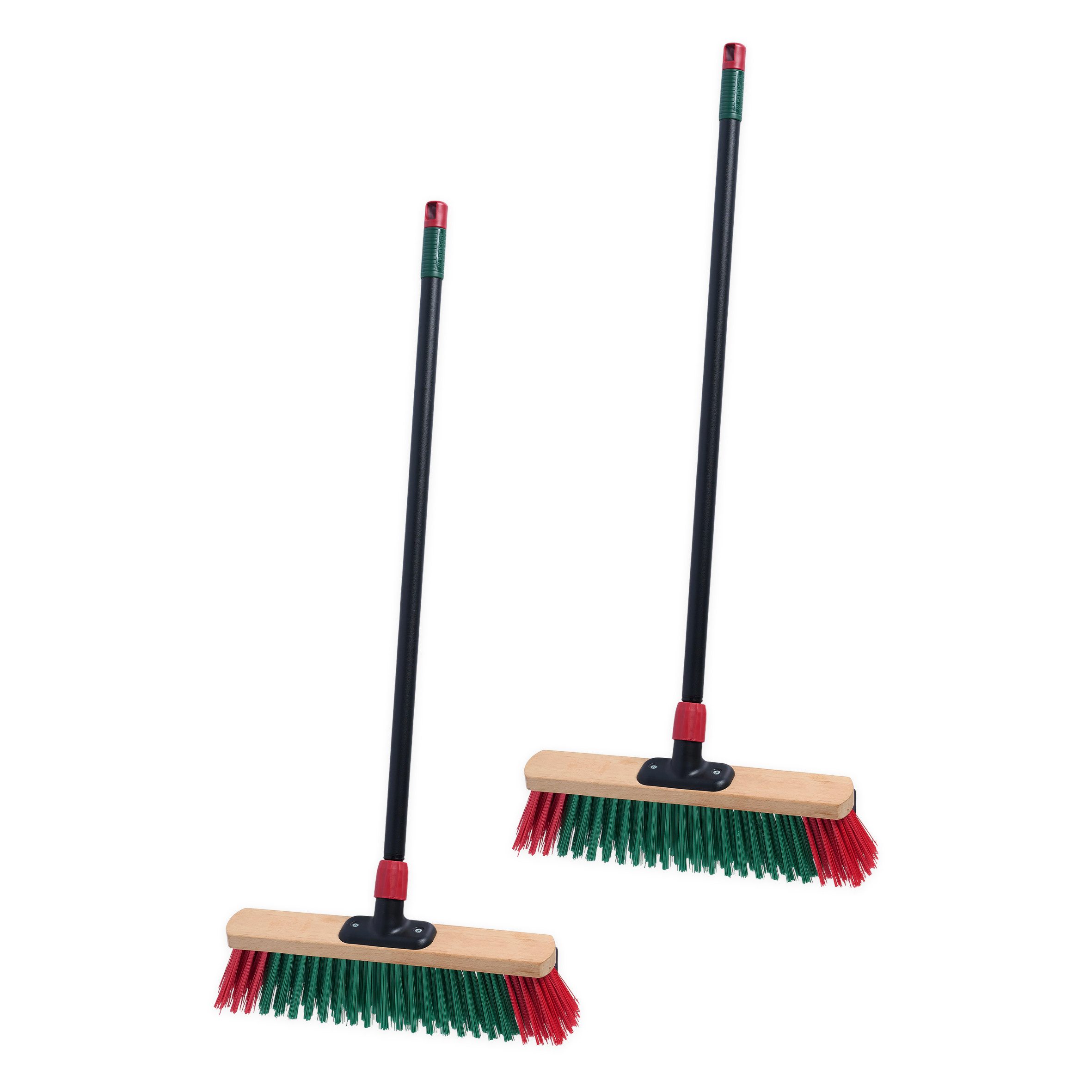 Spetebo Straßenbesen Besen mit stufenlos einstellbarem Teleskopstiel, Garten, Hof, Garage, Werkstatt, (Anzahl, 1-tlg., Set), Borsten aus robustem und langlebigem PET-Kunststoff