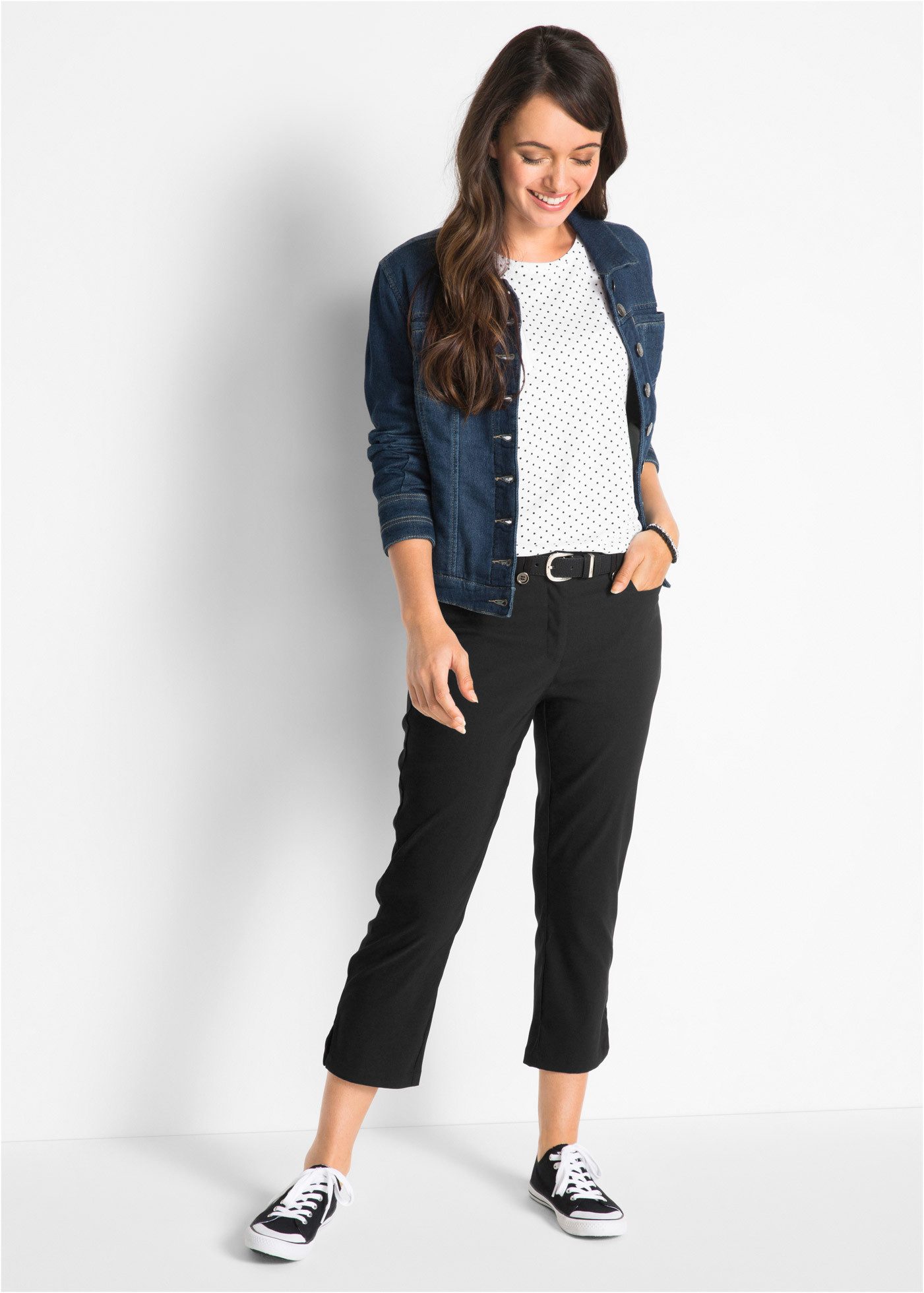 bonprix 7/8-Hose 7/8-Bengalin-Hose mit Bequembund