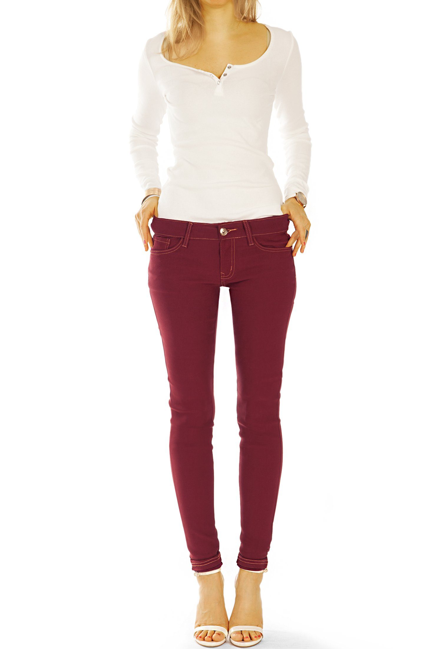be styled Stoffhose Low waist slim Stoffhose enge Hüfthose bequem - Damen - günstig online kaufen