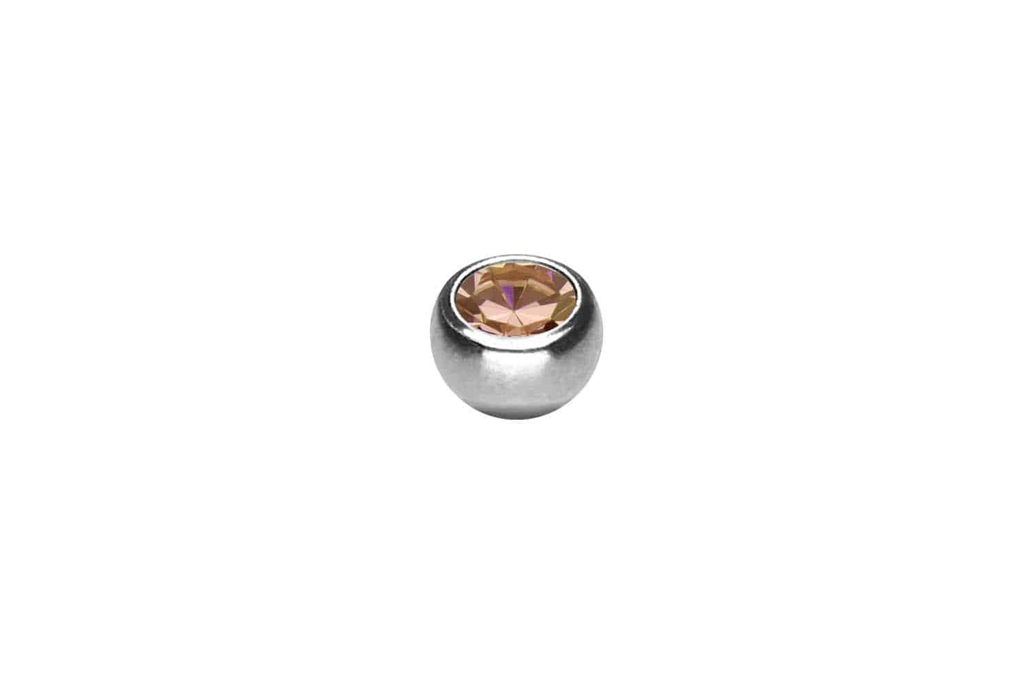 Piercing-Set Chirurgenstahl Schraubkugel KRISTALL