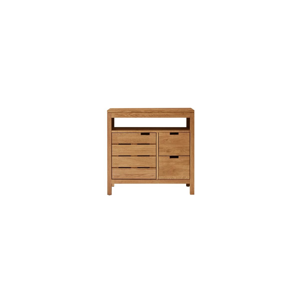 Tikamoon Waschtisch Waschtischunterschrank Serena aus massiver Eiche 80 cm