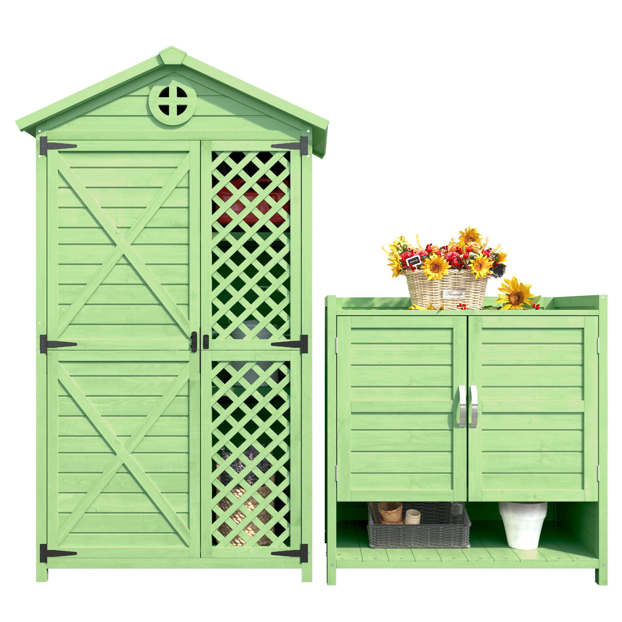 HAUSS SPOLE Garten-Geräteschrank Garten-Schrank-Set 2 Werkzeugschränke, günstig online kaufen