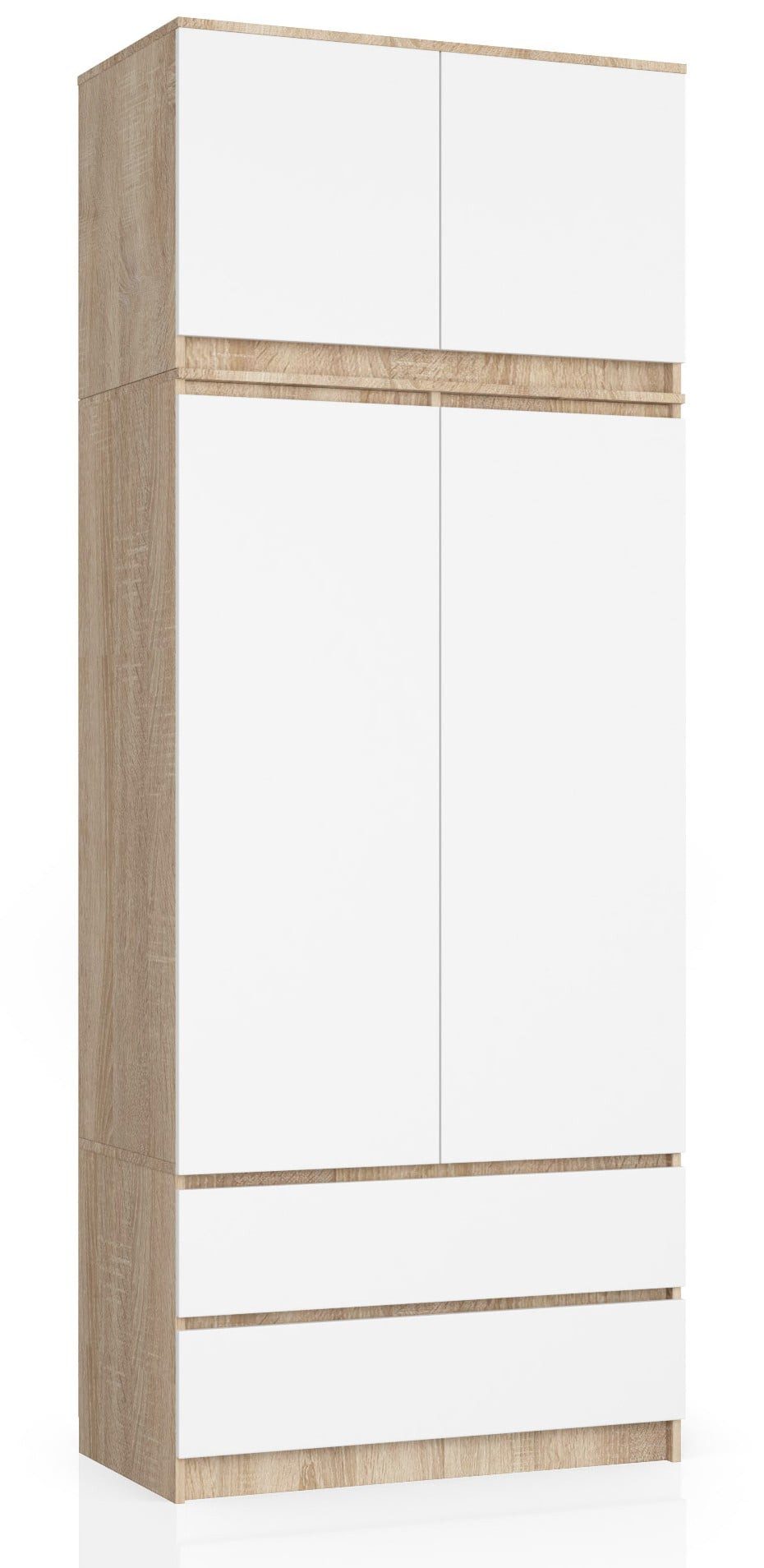 Raumhirsch Furniture Kleiderschrank Moderner Kleiderschrank – Eleganter Stauraum – Schlafzimmerschrank Robustes Möbelstück aus Spanplatte, Maße: 90 x 234 x 51 cm