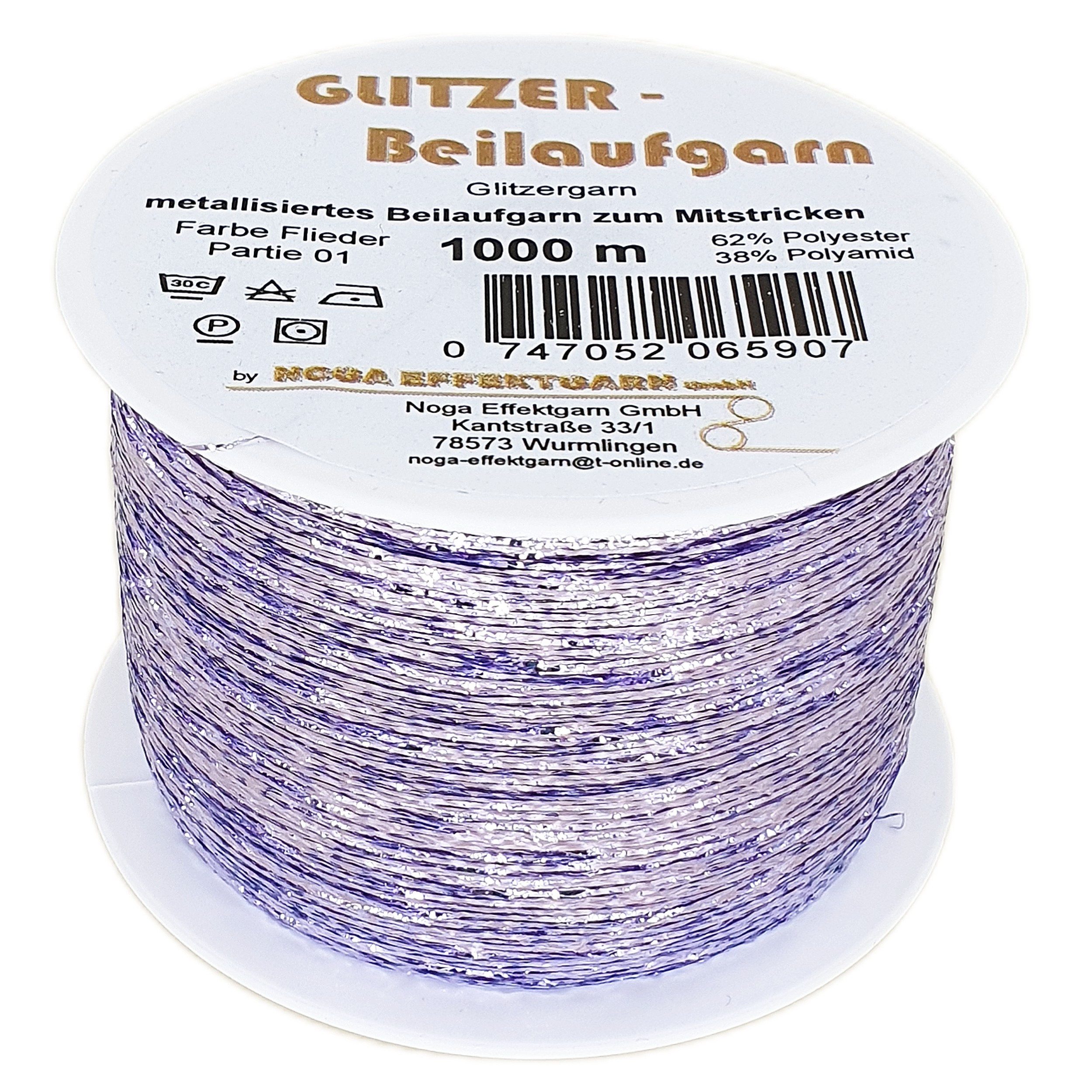 NOGA EFFEKTGARN GmbH Glitzer Beilaufgarn auf 1000 Meter Spule Effektgarn