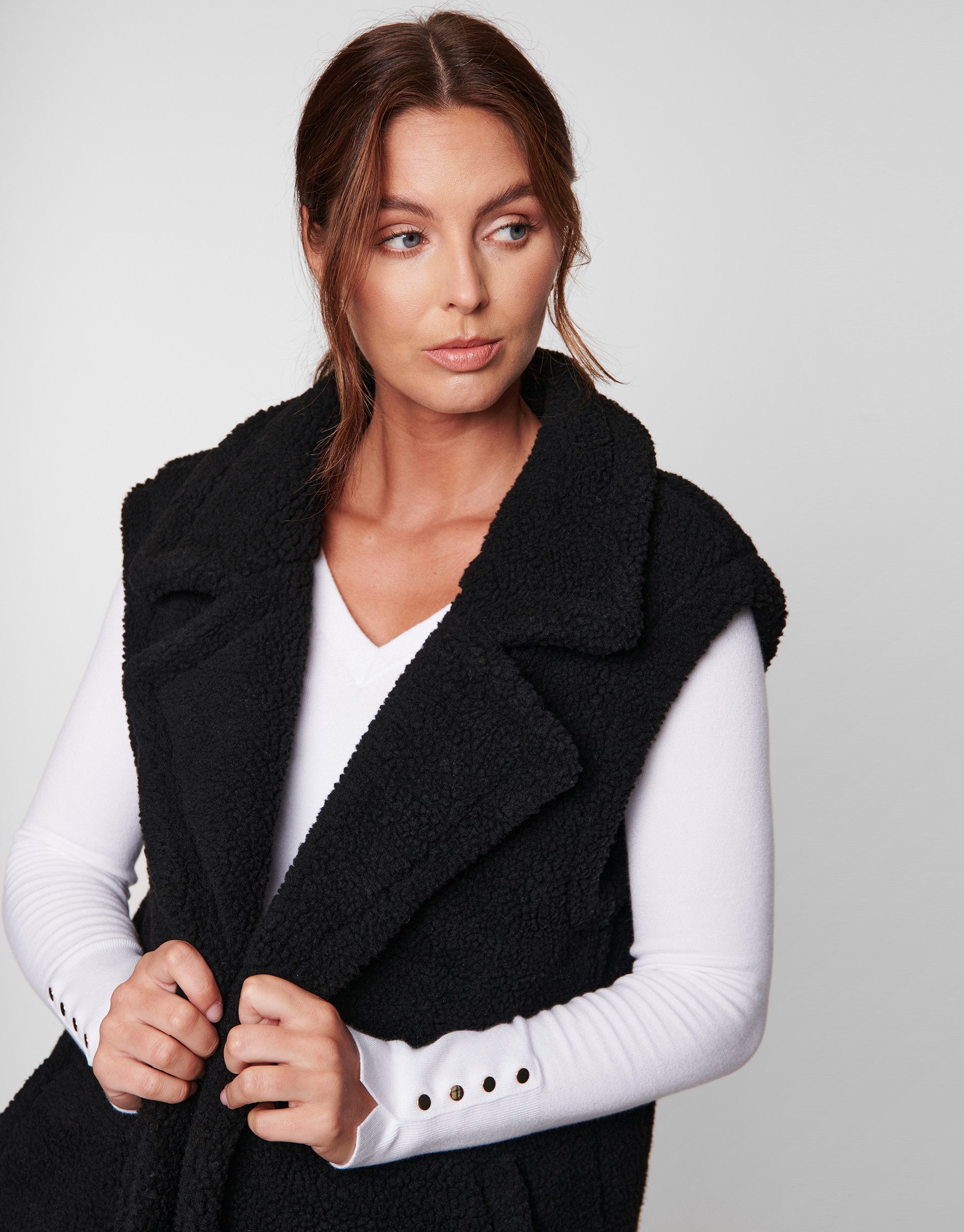 Threadbare Softshellweste Bella Borg Maxi Gillet mit längerem Schnitt